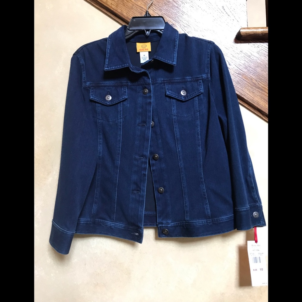 NWT Ruby Red Blue Jean Jacket